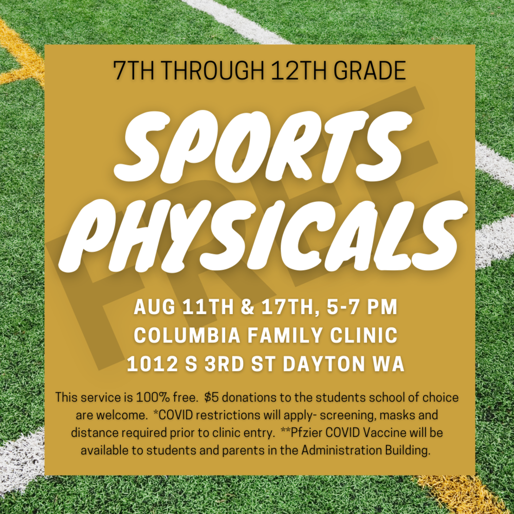 DW Sports Physicals Flyer