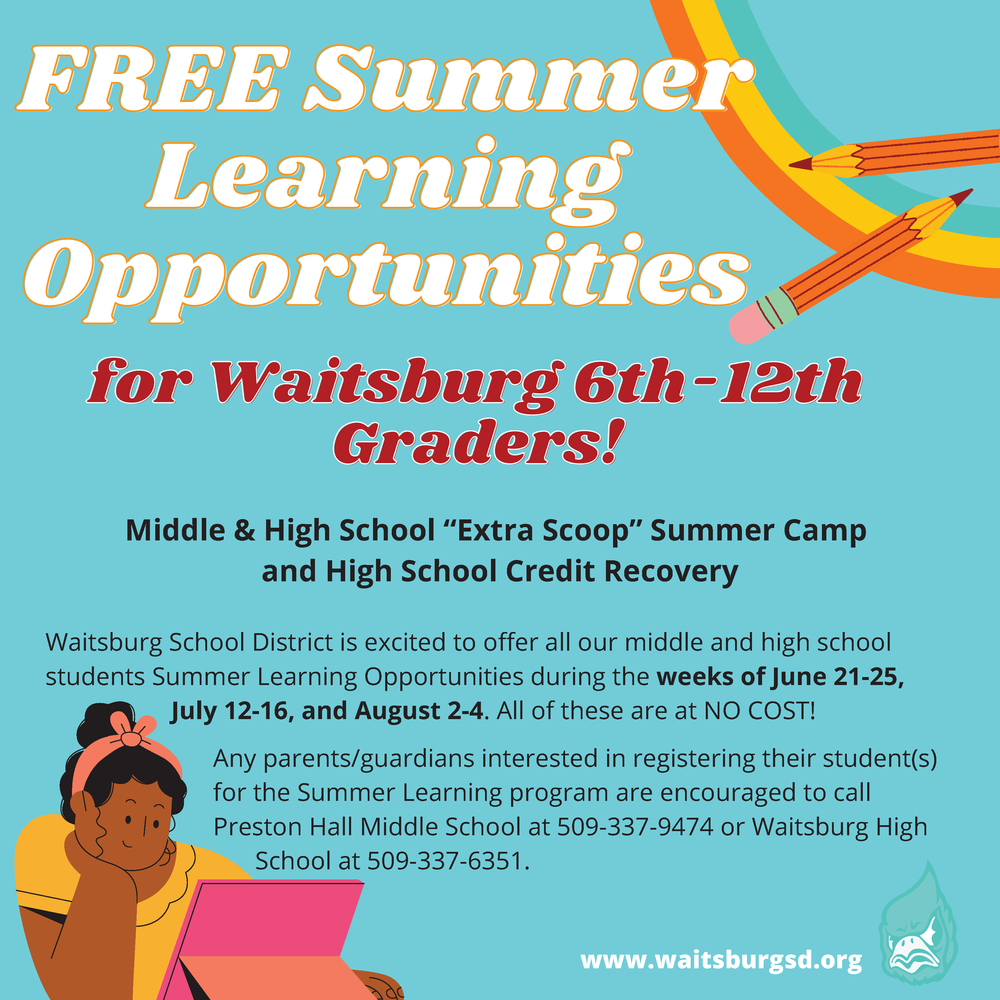 Free summer learning opportunities for 6th-12th graders
