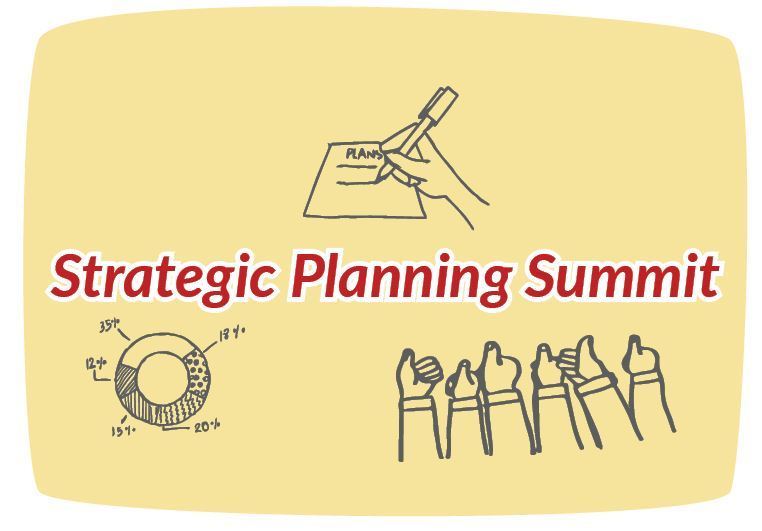 Strategic planning summit icons