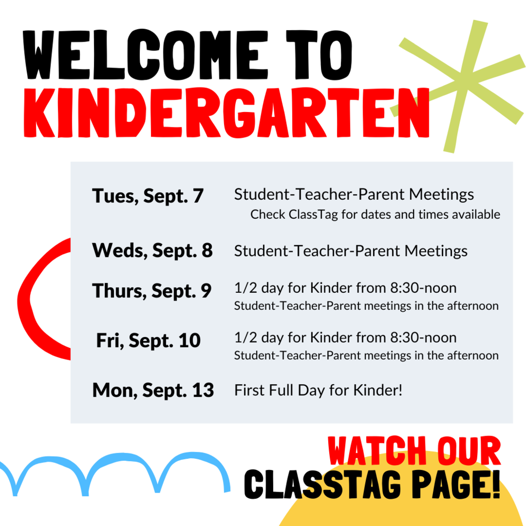 Welcome to kindergarten schedule