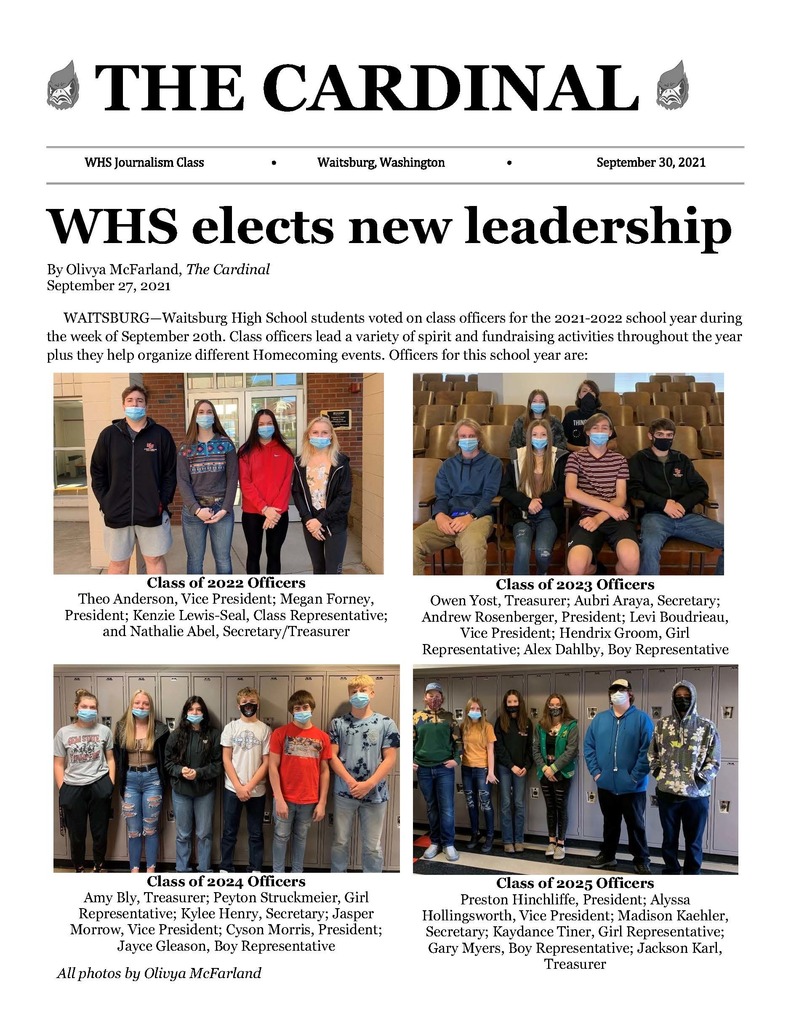 student newsletter cover page