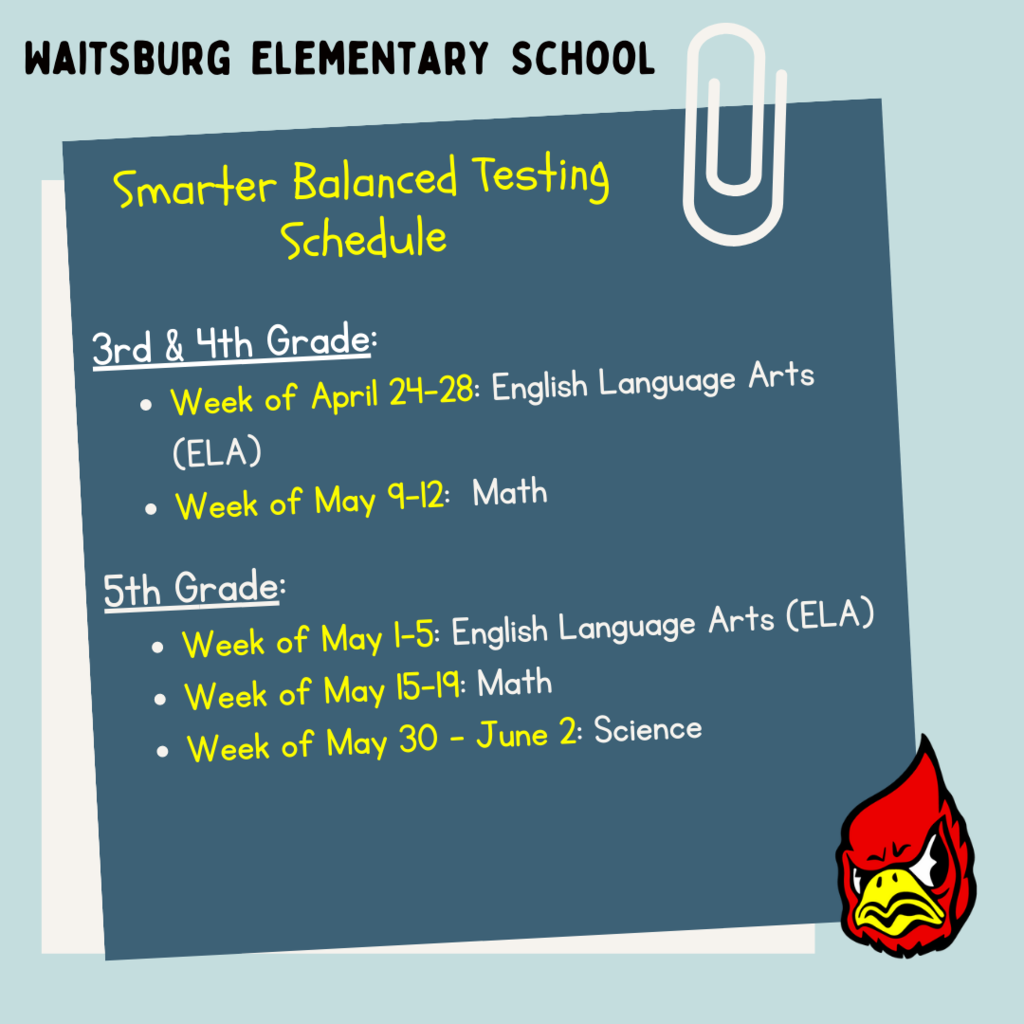 smarter balanced testing schedule for elementary